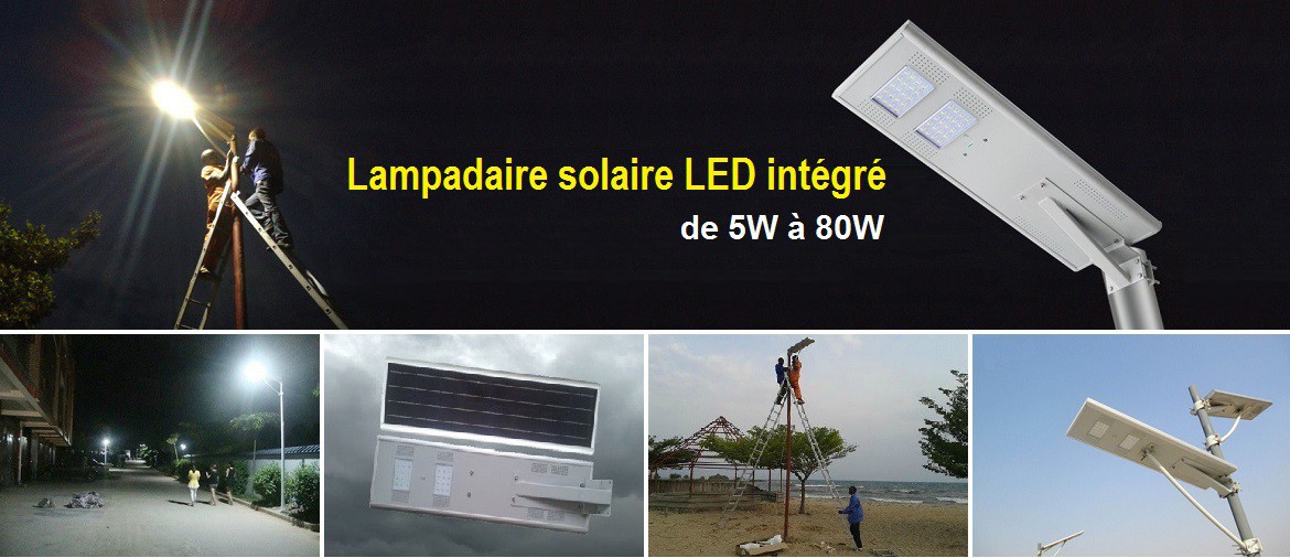 LAMPADAIRE SOLAIRE LED INTEGRE